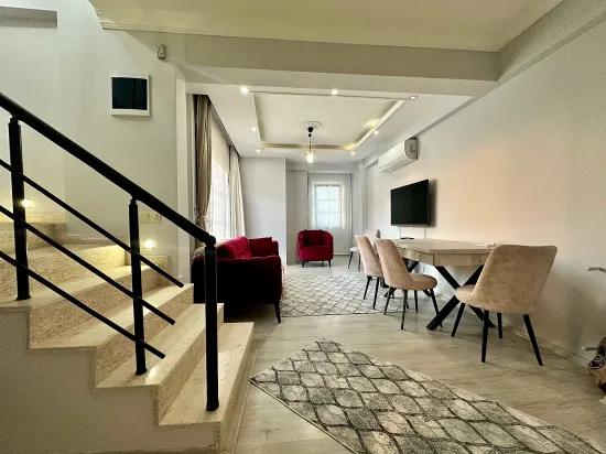 Köyceğiz centre, air‑conditioned and furnished duplex 3+1 flat
